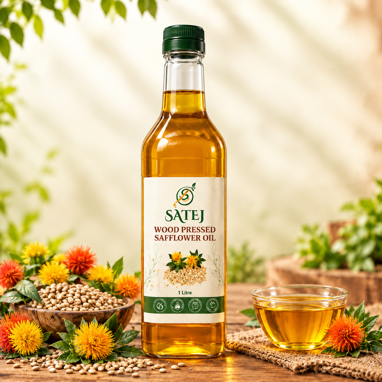 Wood Pressed Safflower Oil