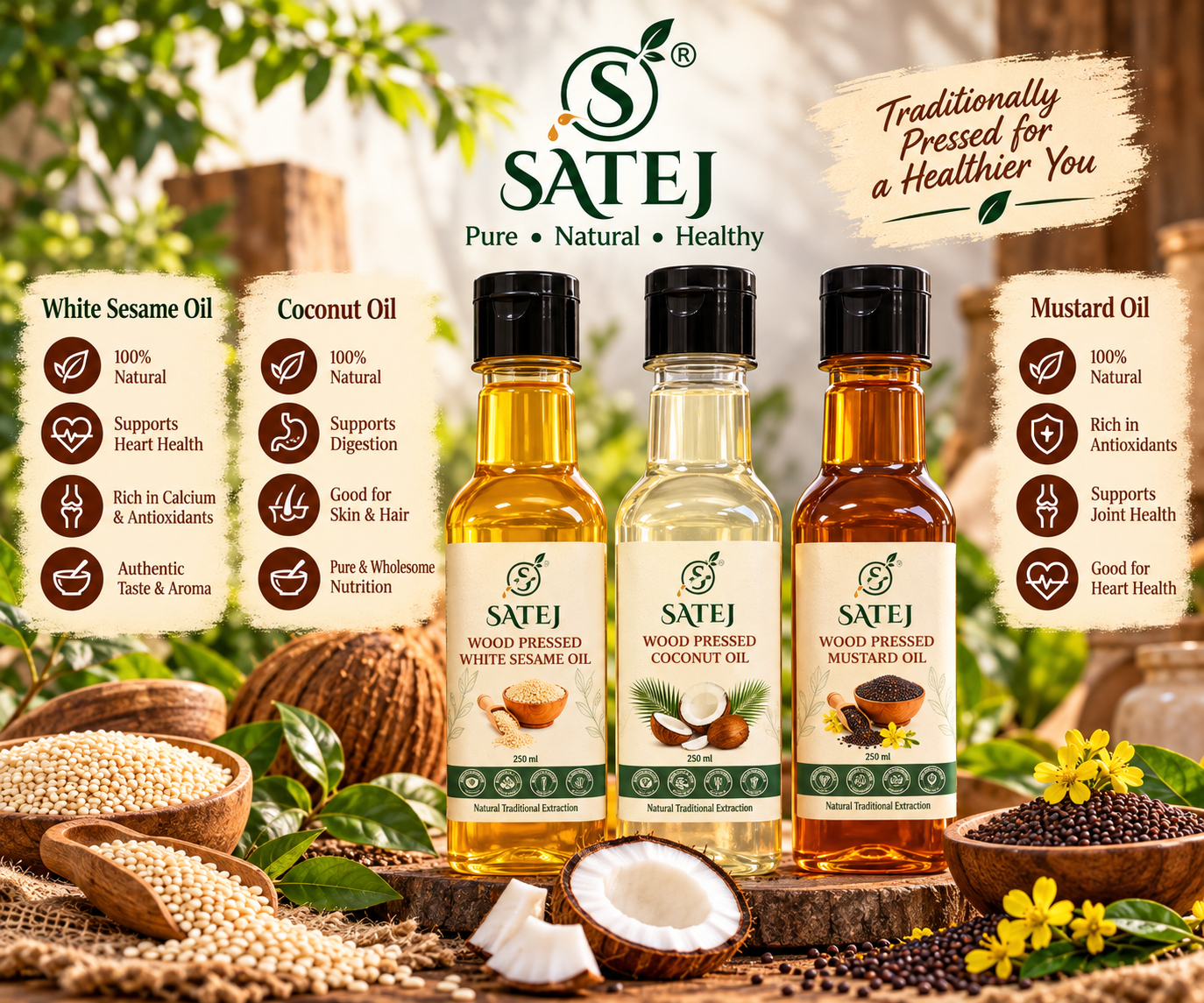 Satej Traditional Oil Combo